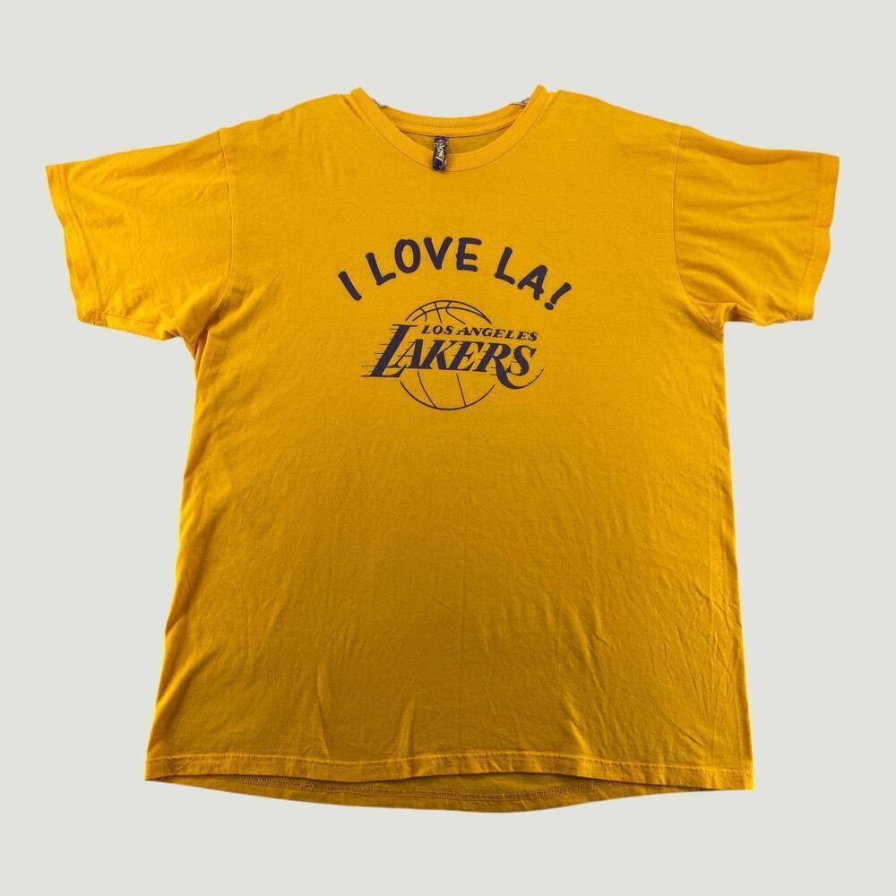Los Angeles Lakers I Love LA Gold Graphic Tee XL Staples Center NBA Shirt
